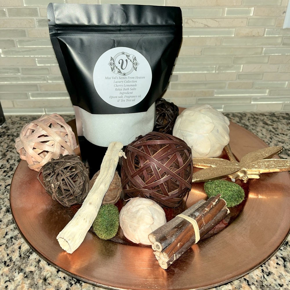 Cherry Lemonade 16oz  Bath Salt Miss Val’s Scents From Heaven luxury collection